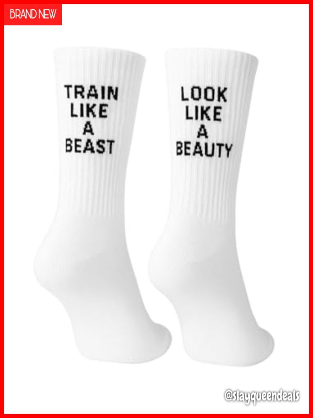 Soul8 Motivational Gym Crew Socks Cotton Blend Pilates Grip Training Socks